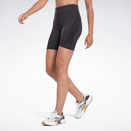 Reebok Studio Ruched High Rise Legging Shorts Mustat | JLDGHW-210